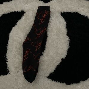 NEW! Designer Black Socks with Red Accents